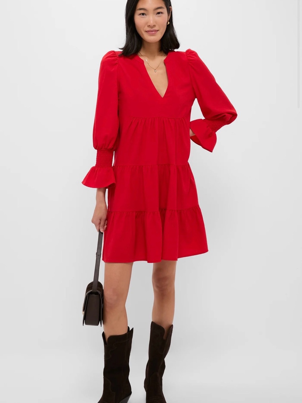 Tuckernuck Pomander Place Red Crepe Kenzo Dress XS